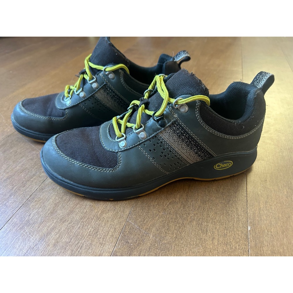 Chaco Womens Hiking Sneakers Dark Green Brown Olivine Lace-up Sneakers Shoes 10